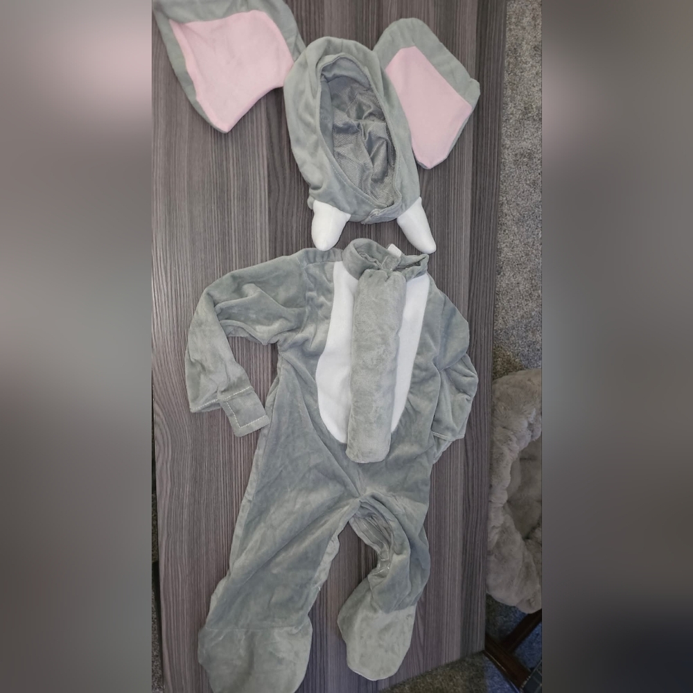 Baby Boys Girls 6-12m Elephant Costume (Even Has A Tail)